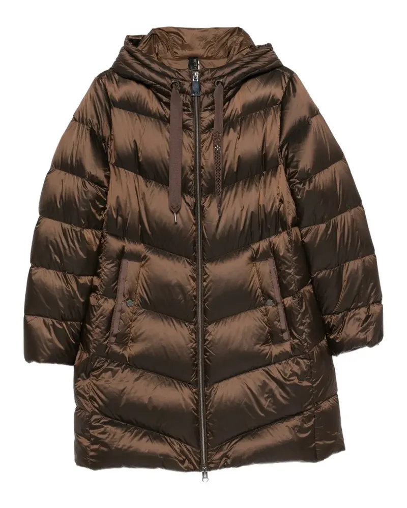 Betty Barclay embellished-drawstring hooded coat - Braun Braun