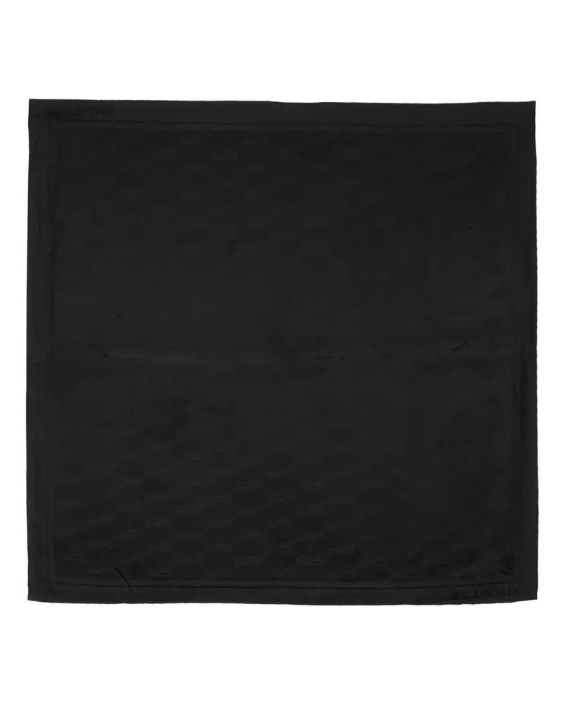 Balenciaga Schal mit Monogramm-Print - Schwarz Schwarz