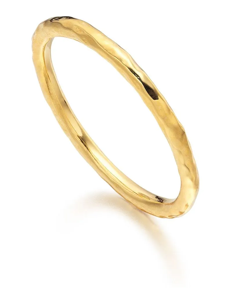 Monica Vinader Gehämmerter Siren Ring Gold