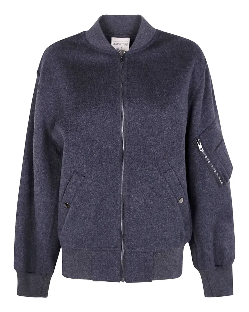 Semicouture Bomberjacke mit Reißverschluss - Grau Grau