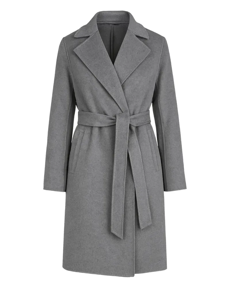Max Mara Mantel mit Gürtel - Grau Grau