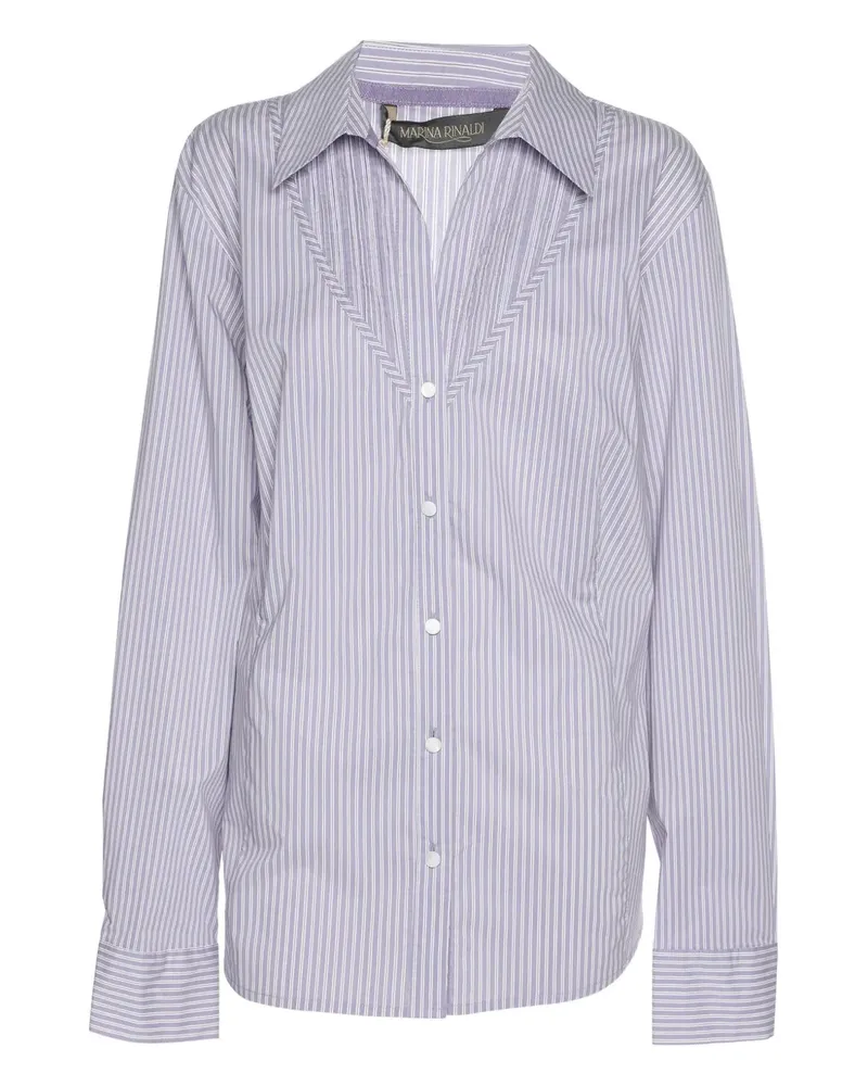Marina Rinaldi Gestreiftes Hemd - Violett Violett