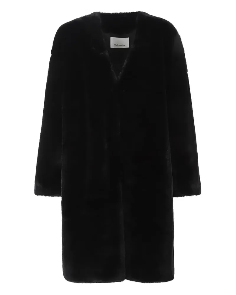 FRANKIE Shop Matera collarless coat - Schwarz Schwarz