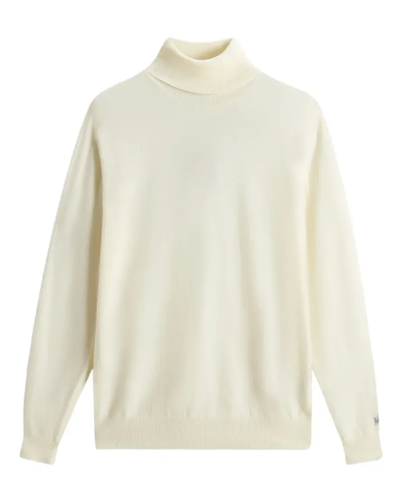 Woolrich Rollkragenpullover mit Logo-Stickerei - Weiß Weiß