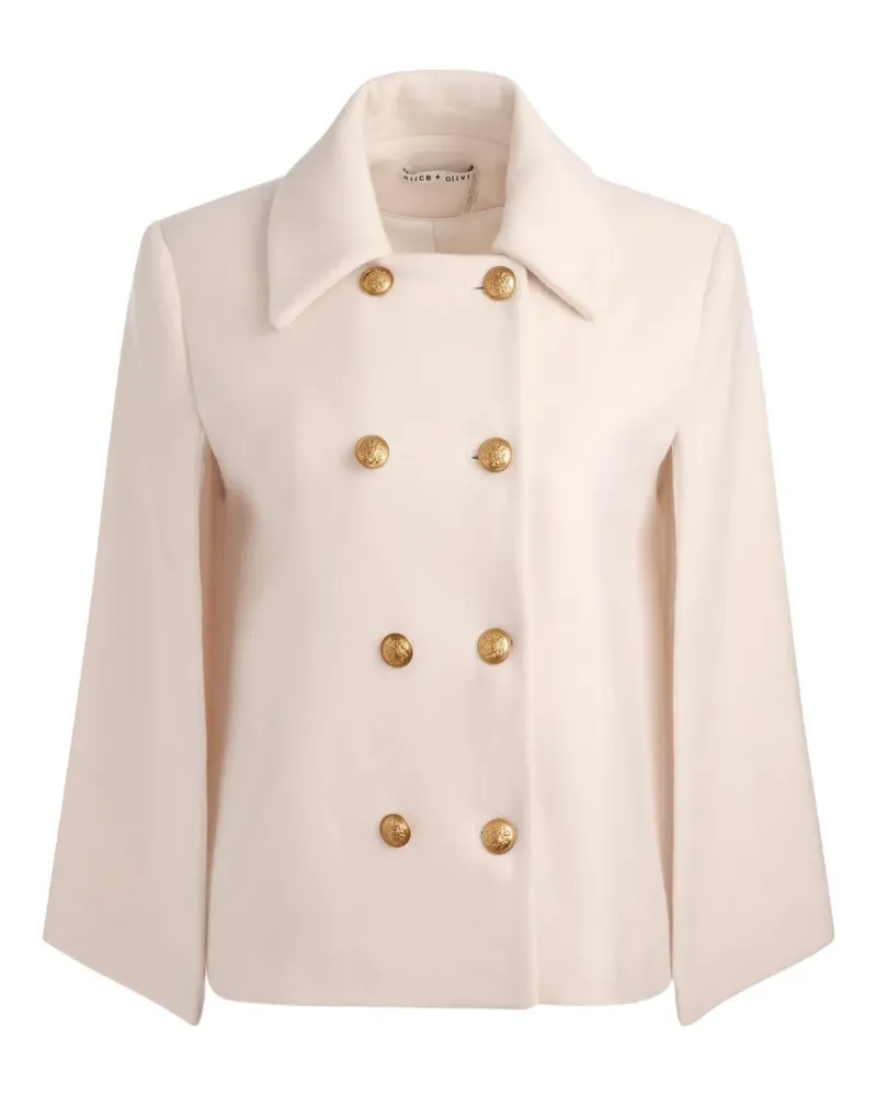 Alice + Olivia Reynalda Cape mit Knöpfen - Nude Nude