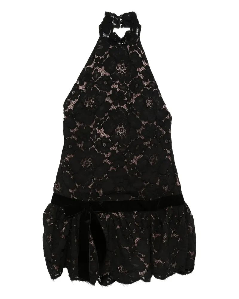 Retrofête Cicely Minikleid aus Spitze - Schwarz Schwarz