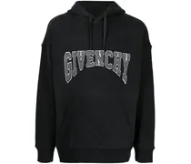 Hoodie mit Logo-Applikation - Grau