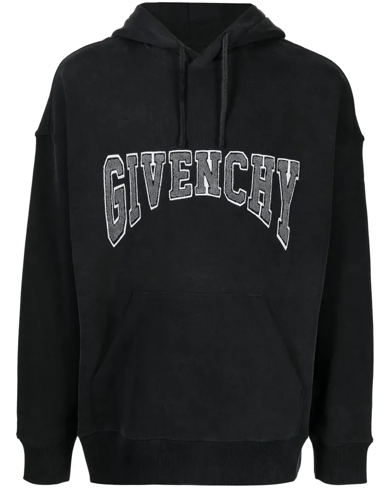Givenchy Hoodie mit Logo-Applikation - Grau Grau