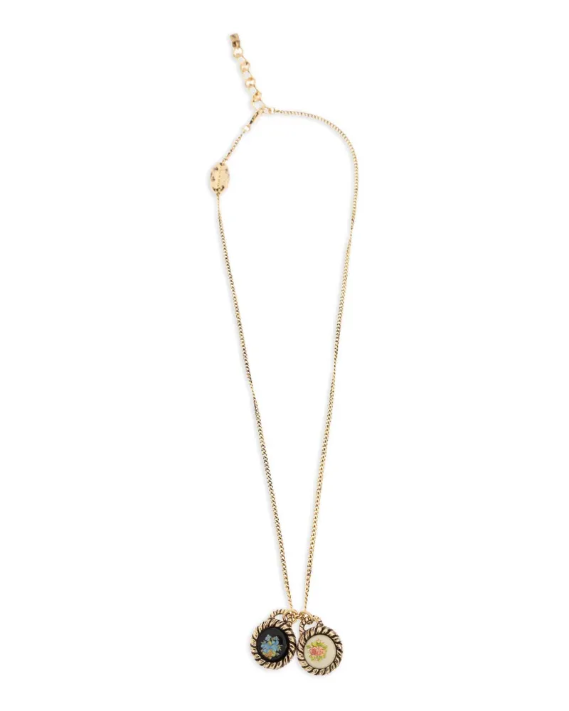 Dsquared2 floral-pendant curb-chain necklace - Gold Gold