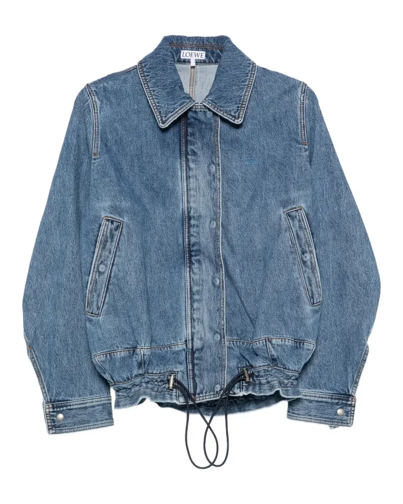 Loewe Jeansjacke mit Kordelzug - Grün Grün