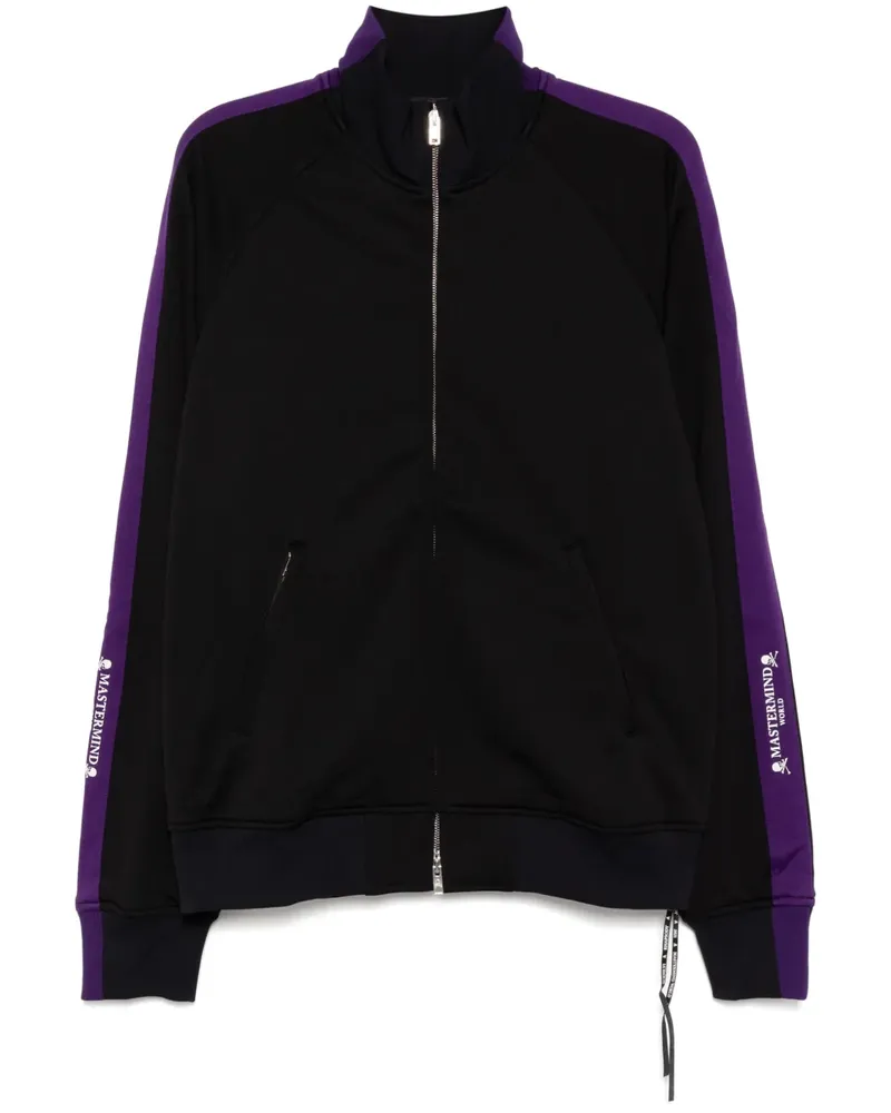 Mastermind World Sportjacke mit Logo-Streifen - Schwarz Schwarz