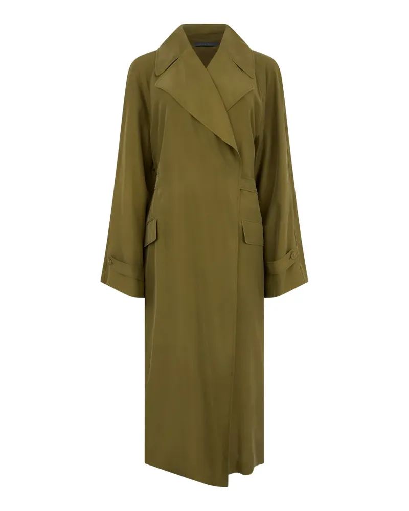 Alberta Ferretti silk wrap trench coat - Grün Grün