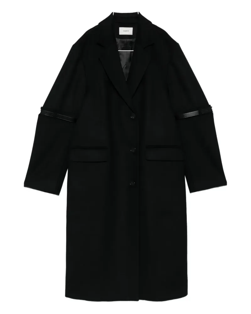 COPERNI logo belted-detail coat - Schwarz Schwarz