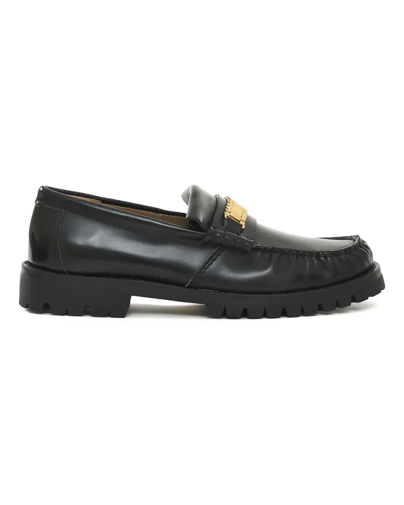 RHUDE Lug Loafer mit runder Kappe - Schwarz Schwarz
