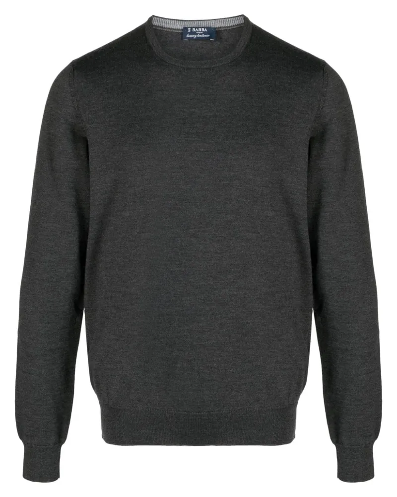 BARBA Fein gestrickter Pullover - Grau Grau