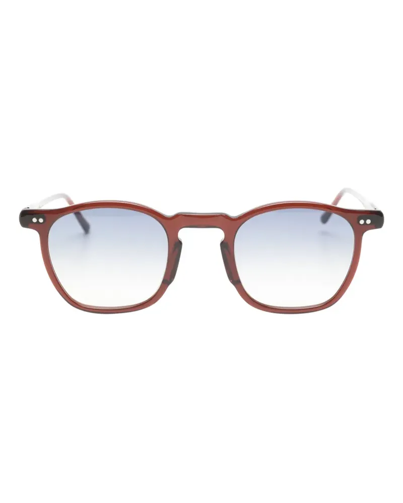 Lesca Bath Sonnenbrille mit rundem Gestell - Rot Rot