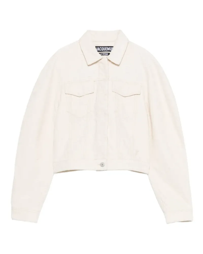 Jacquemus Le Ovalo de Nîmes Cropped-Jacke - Nude Nude