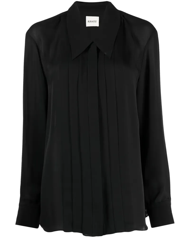 KHAITE Dorian Seidenhemd - Schwarz Schwarz