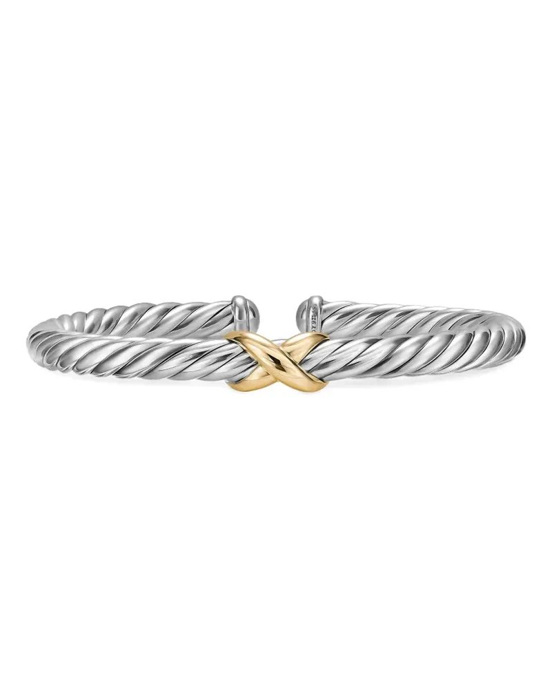 David Yurman 14kt Cable Flex® X Gelbgoldarmband aus Sterlingsilber Silber