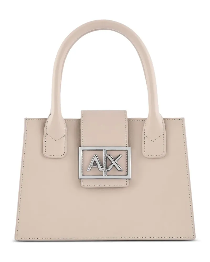 Armani Exchange Handtasche mit Logo-Schild - Nude Nude