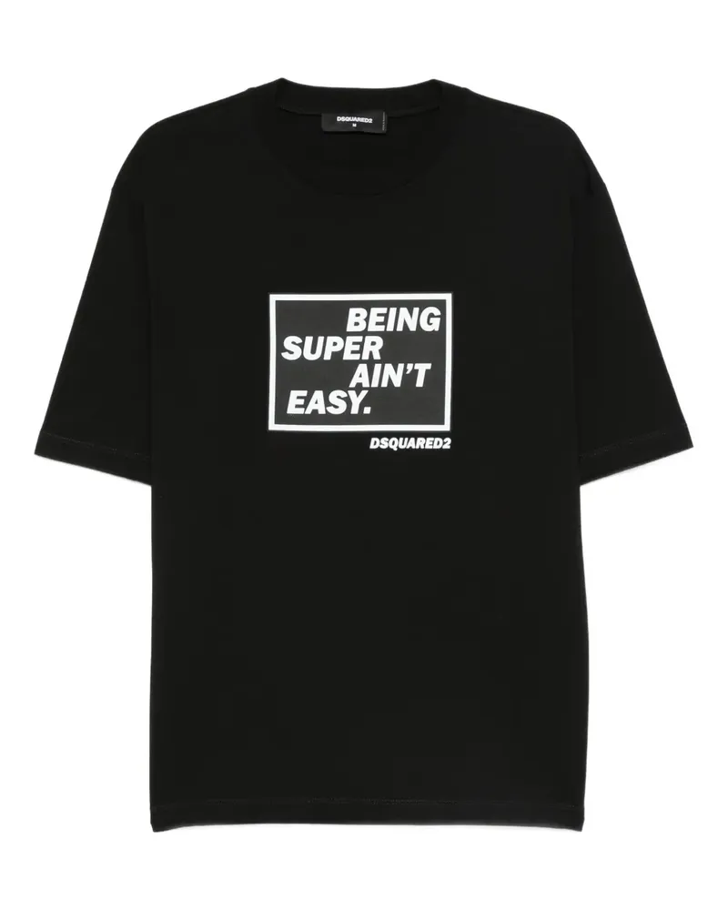 Dsquared2 T-Shirt mit Slogan-Print - Schwarz Schwarz