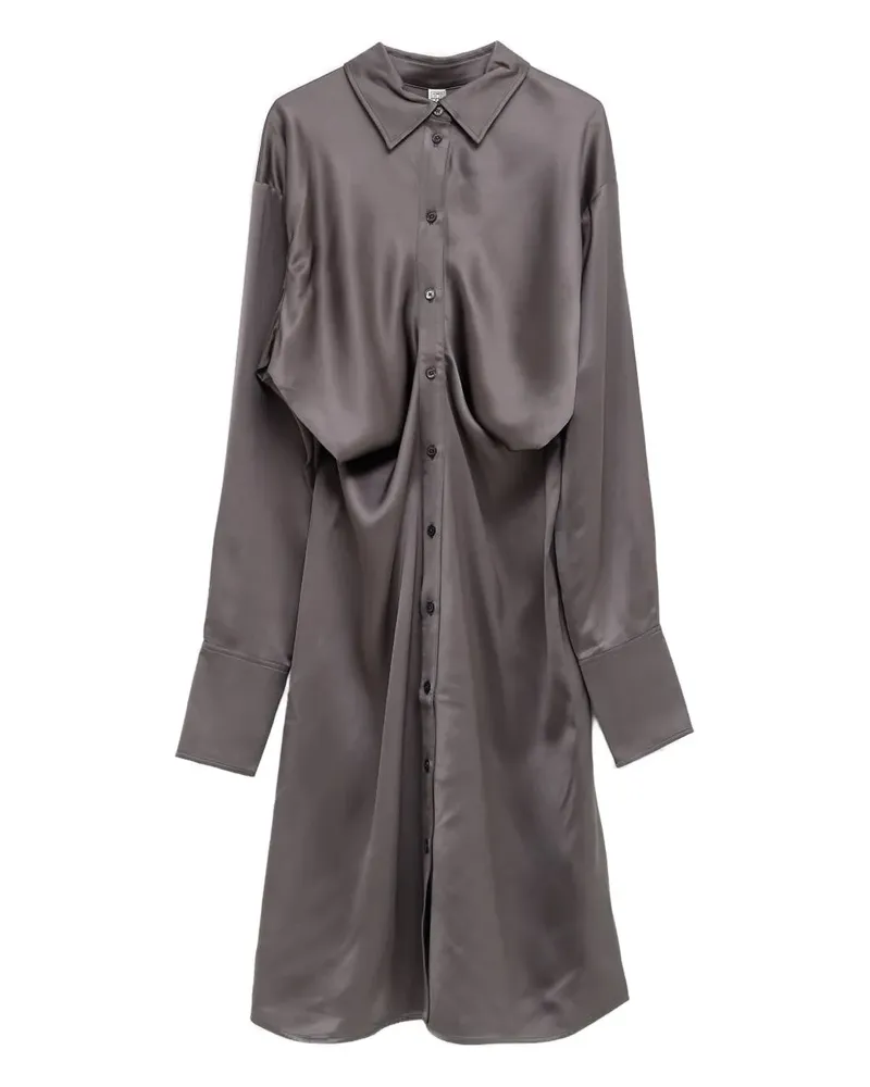 Totême Geknöpftes Hemdkleid - Grau Grau
