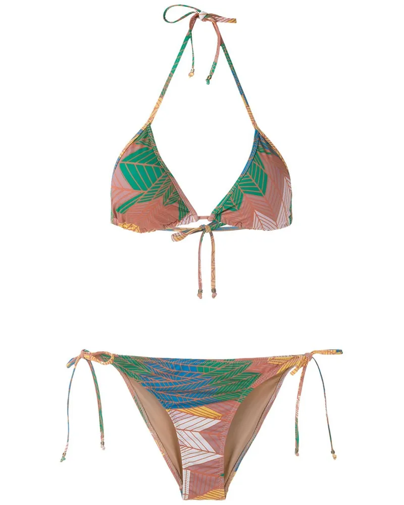 Amir Slama Triangel-Bikini mit Print - Mehrfarbig Mehrfarbig