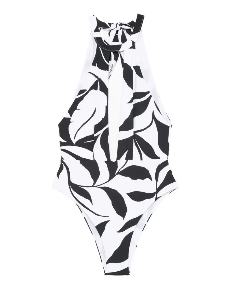 Max Mara Clava floral tie swimsuit - Weiß Weiß