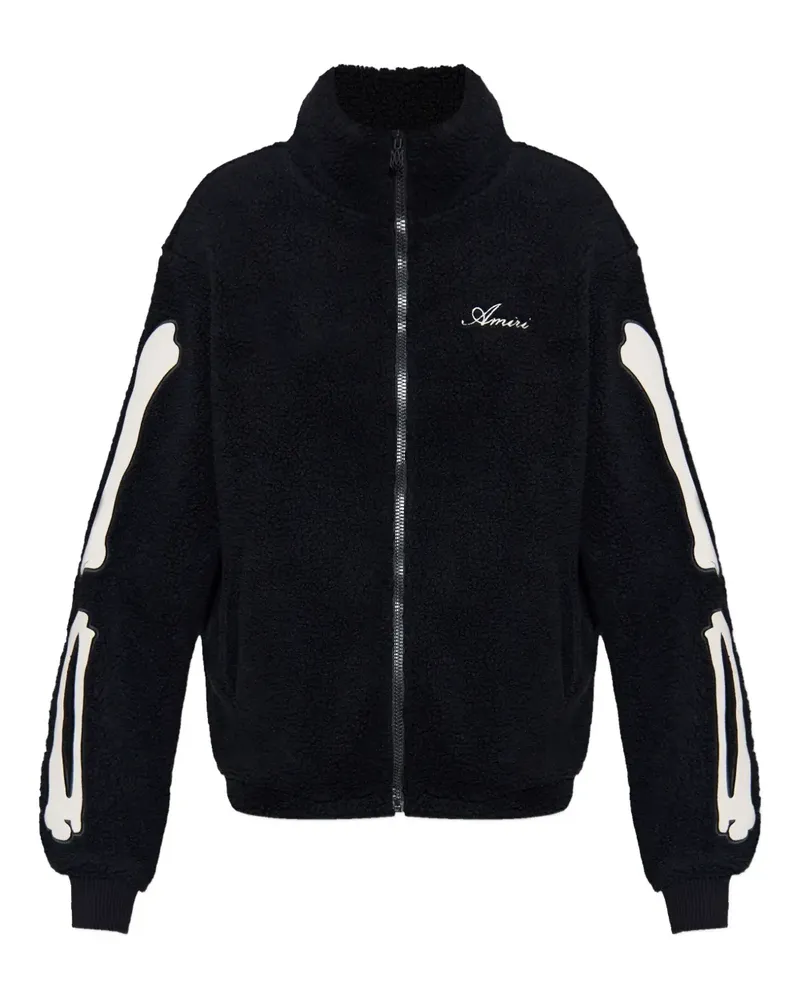 Amiri bones-details logo-embroidered jacket - Schwarz Schwarz