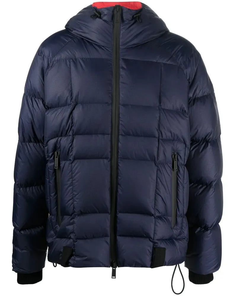 Dsquared2 Gefütterte Jacke mit Logo-Print - Blau Blau