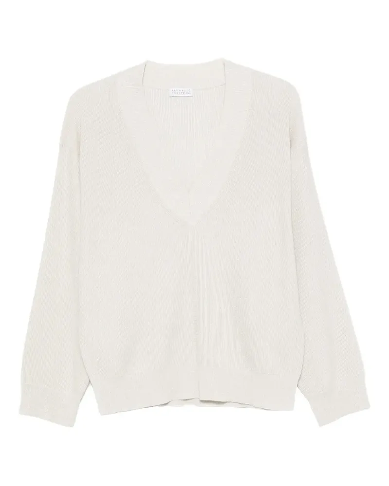 Brunello Cucinelli V-neck sweater - Nude Nude