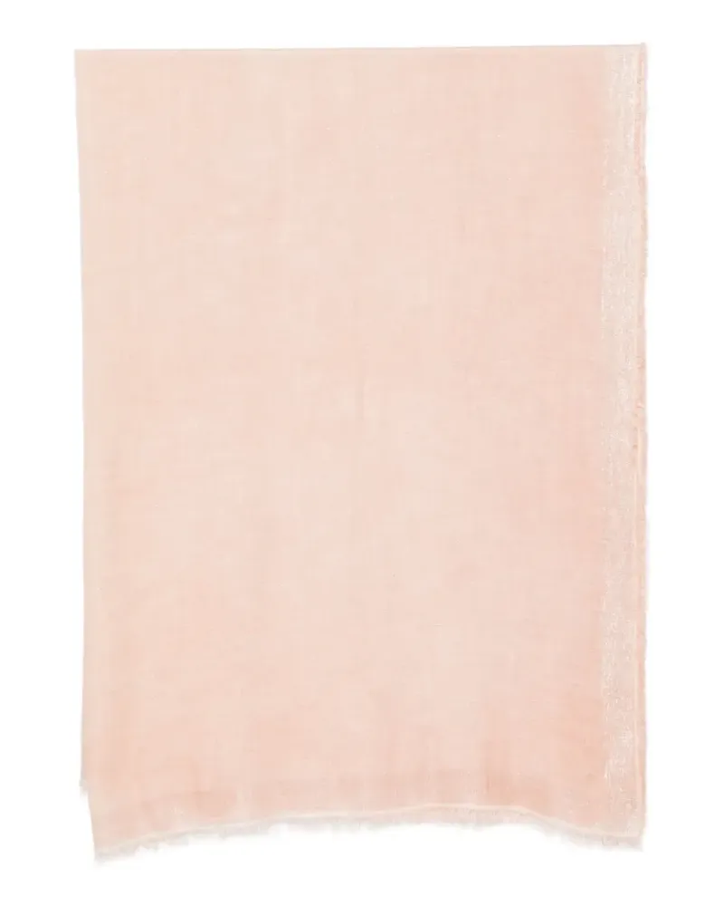 Faliero Sarti glitter-effect frayed scarf - Rosa Rosa