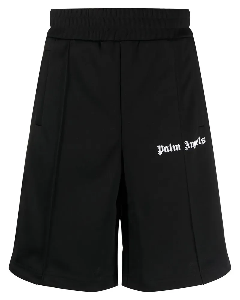 Palm Angels Joggingshorts mit Logo-Print - Schwarz Schwarz
