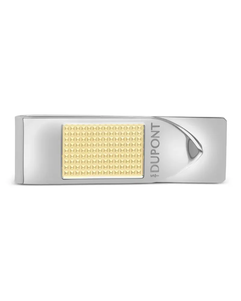 S.T. Dupont logo diamond-head pattern money clip - Silber Silber