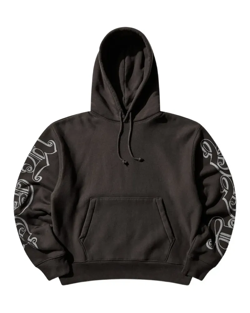 Stüssy graphic-sleeve hoodie - Braun Braun
