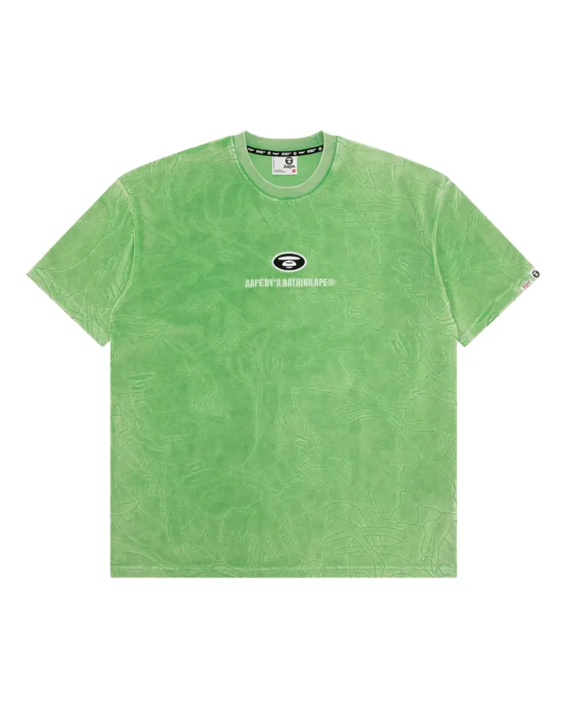 BAPE T-Shirt mit Logo-Stickerei - Grün Grün