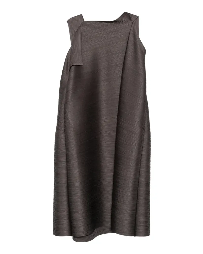 Issey Miyake Ärmelloses Kleid mit Falten - Grau Grau