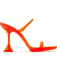 Amina Muaddi Transparente Brito Mules 95mm Orange