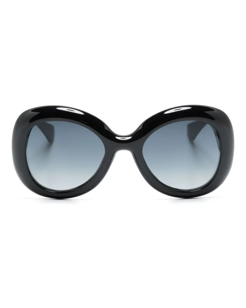 Moschino Sonnenbrille mit Oversized-Gestell - Schwarz Schwarz