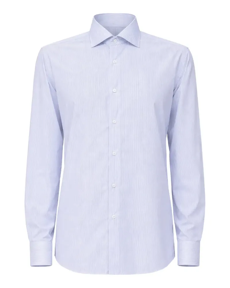Luigi Borrelli striped long-sleeve shirt - Blau Blau