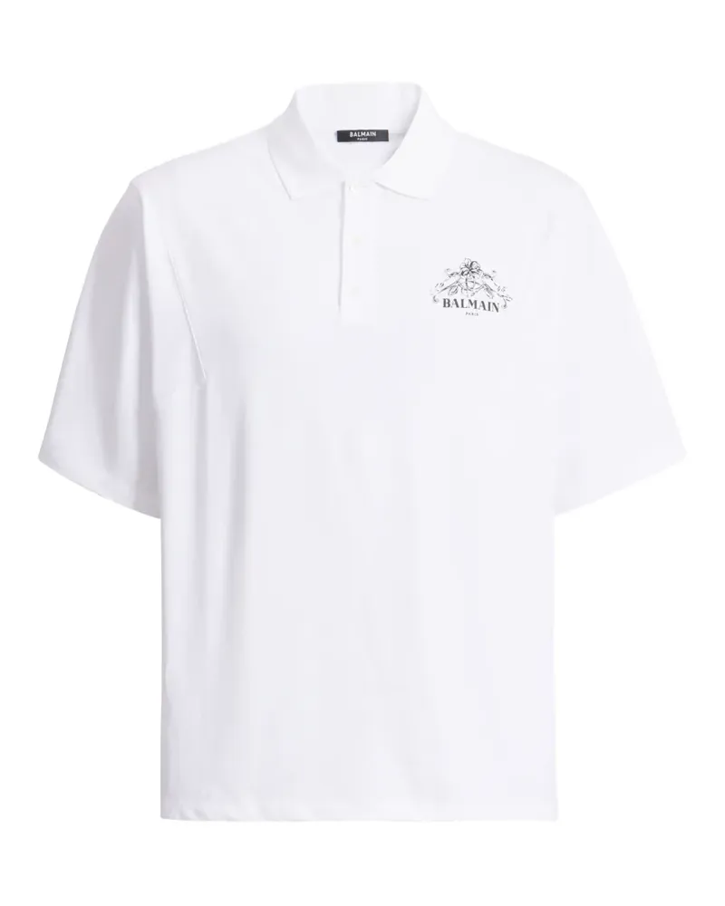 Balmain printed  Vine polo - Weiß Weiß