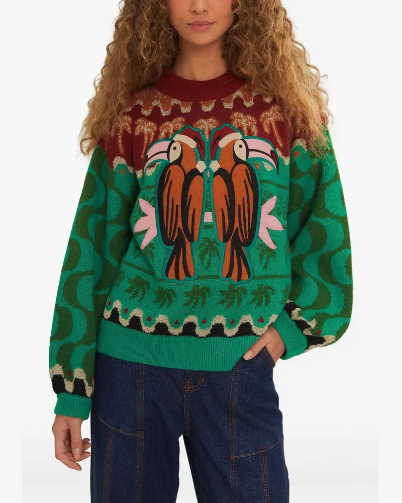 FARM Rio Christmas Toucans Pullover - Grün Grün
