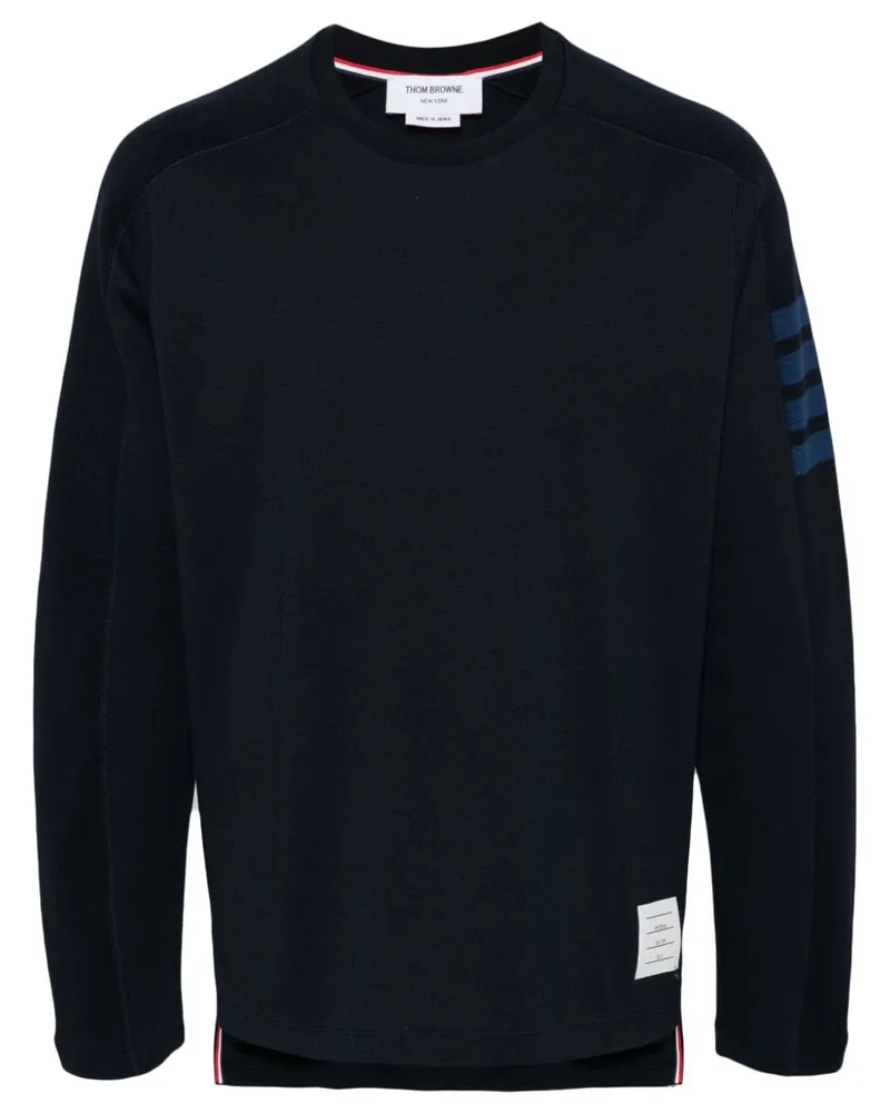Thom Browne T-Shirt mit Logo-Streifen - Blau Blau