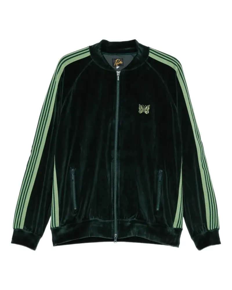 NEEDLES side-stripe velvet jacket - Grün Grün