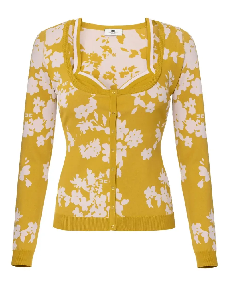 Elisabetta Franchi Cardigan mit Blumenjacquard - DJ4 Dj4