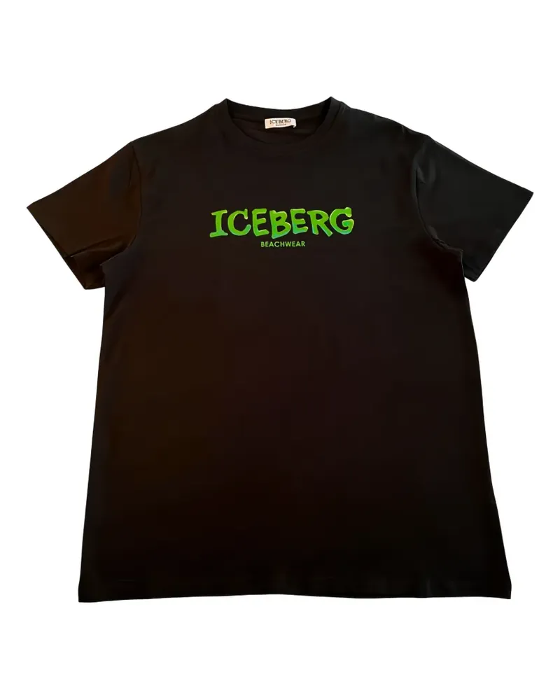 Iceberg logo-print T-shirt - Schwarz Schwarz