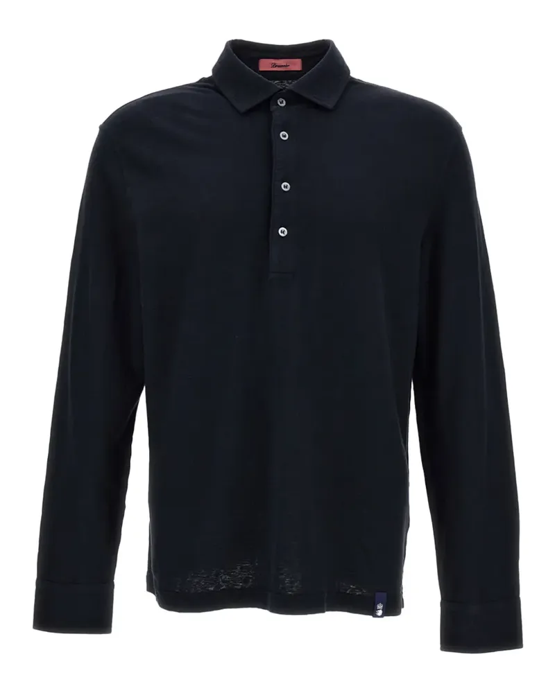 Drumohr  long-sleeve polo-style shirt - Blau Blau