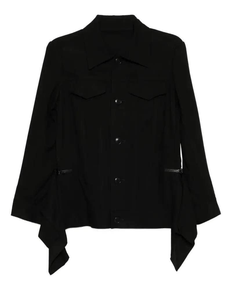 Yohji Yamamoto collared jacket - Schwarz Schwarz