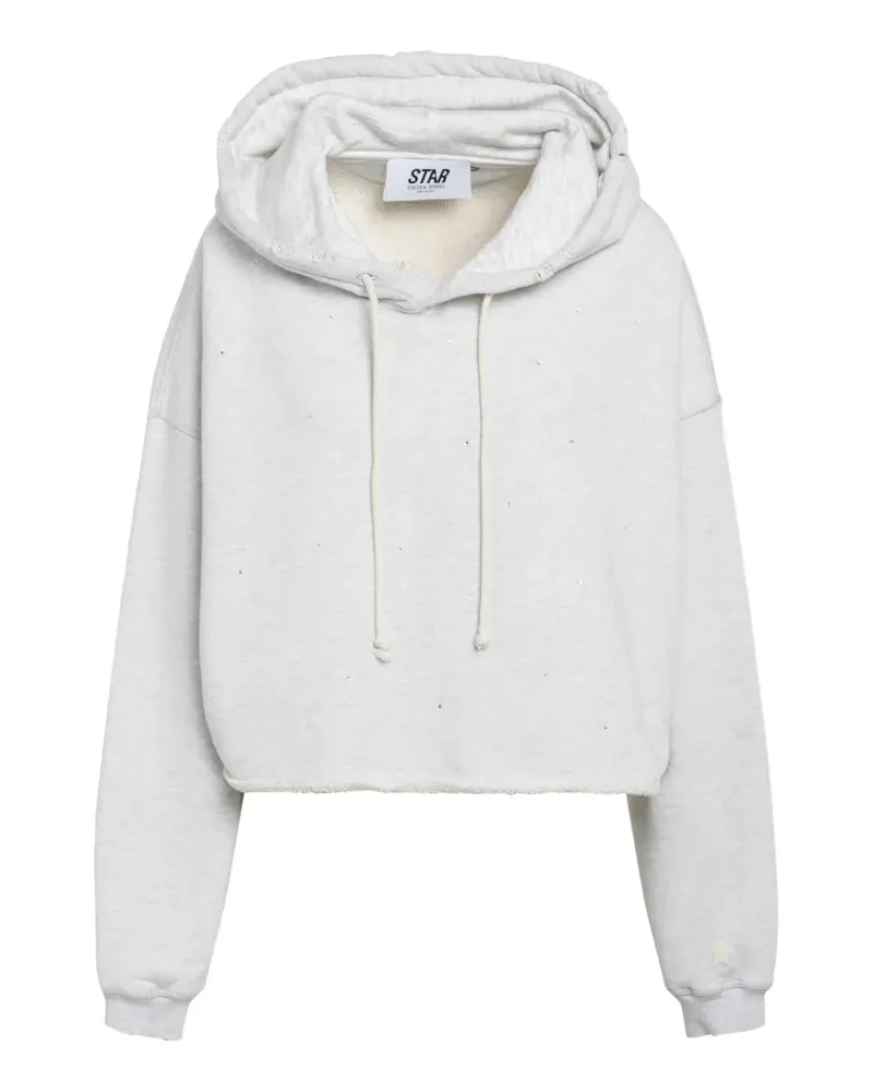 Golden Goose distressed cropped hoodie - Grau Grau