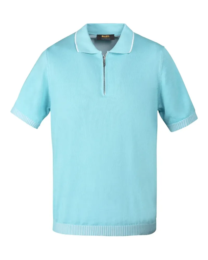 MOORER Klassisches Poloshirt - Blau Blau